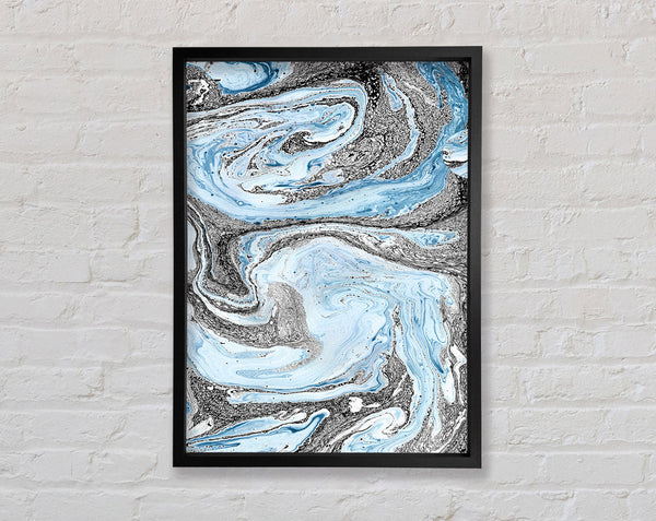 Blue Slick Framed Print