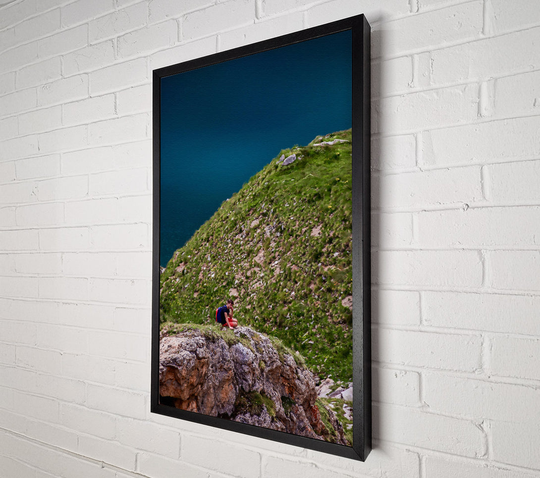  A Canvas Print of Teal Mountain Solitude Canvas Art
