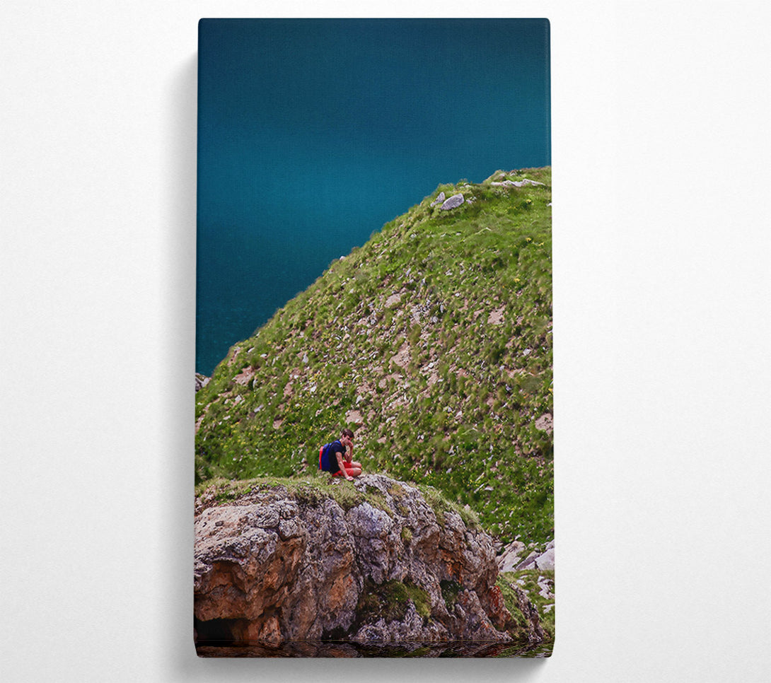  A Canvas Print of Teal Mountain Solitude Canvas Art