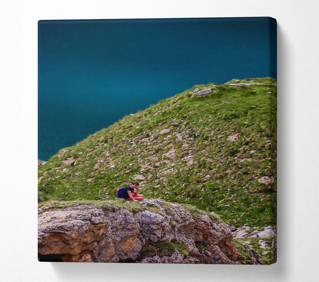  A Canvas Print of Teal Mountain Solitude Canvas Art