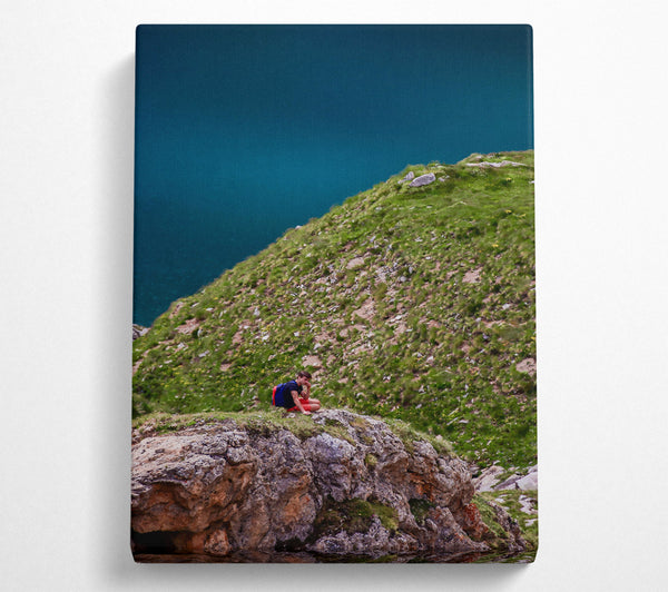  A Canvas Print of Teal Mountain Solitude Canvas Art