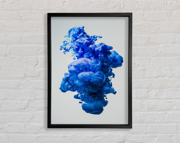 Blue Smoke Cloud Framed Print