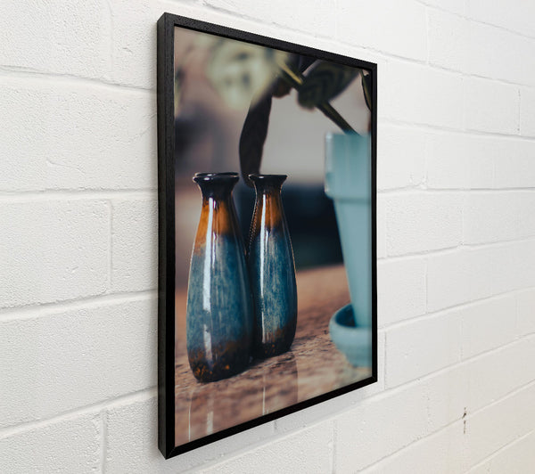Azure Vases And Plant