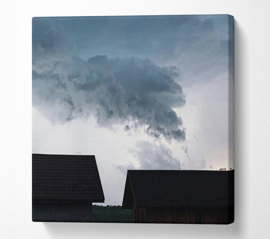  A Canvas Print of Gray Storm Clouds Canvas Wall Art