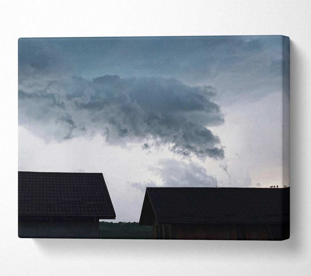  A Canvas Print of Gray Storm Clouds Canvas Wall Art