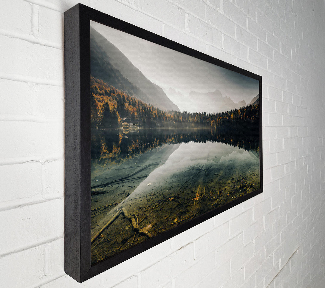  A Canvas Print of Blue Mountain Lake Reflection Canvas Art
