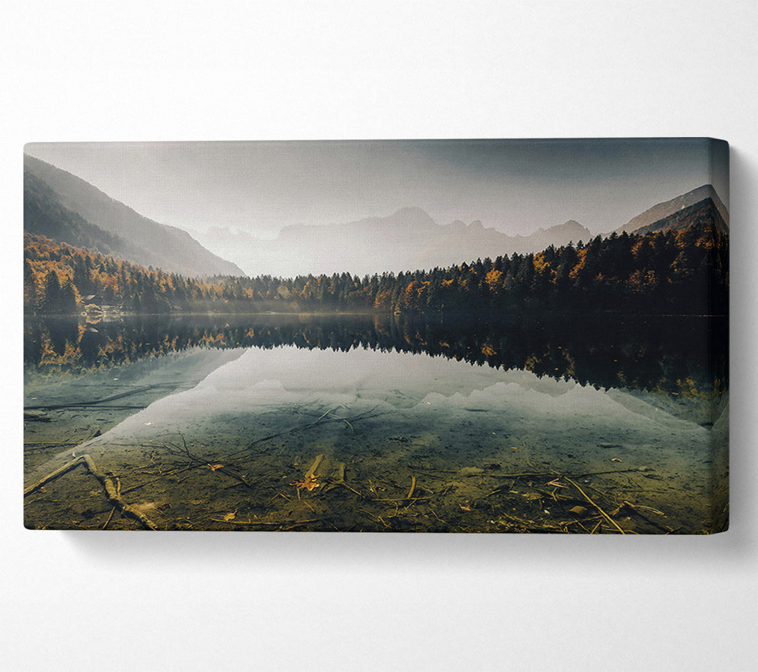  A Canvas Print of Blue Mountain Lake Reflection Canvas Art