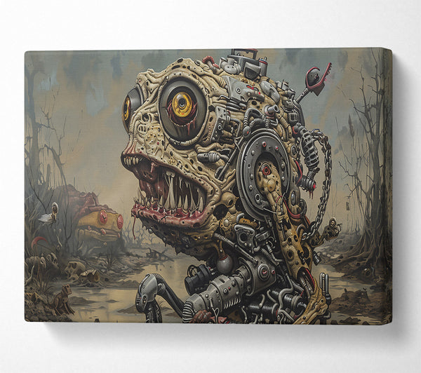  A Canvas Print of Beige Mechanical Beast Canvas Print