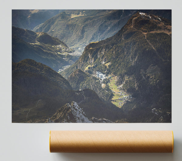 Green Valley Peaks Poster