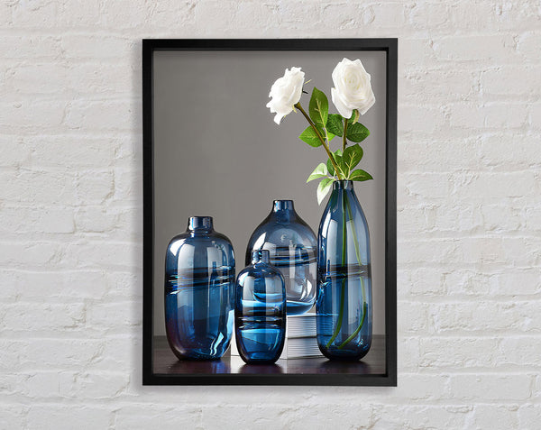 Blue Vases Framed Print