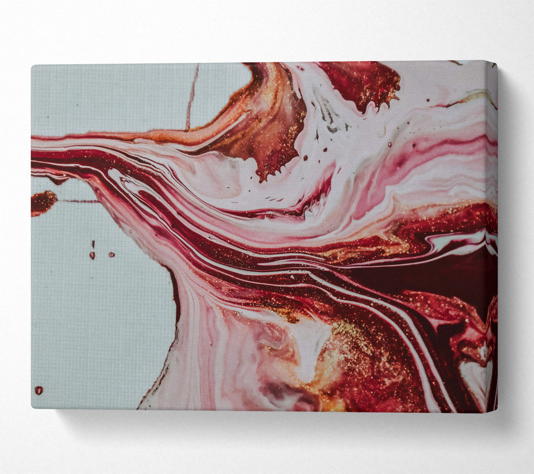  A Canvas Print of Crimson Swirls Of Gold Canvas Wall Art