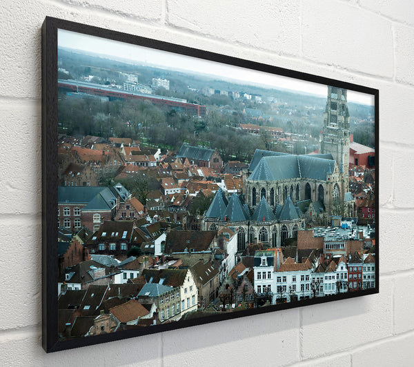 Grey Rooftops Cityscape
