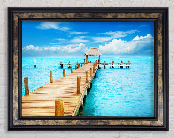 Blue Walk Framed Print