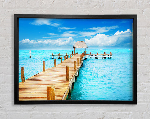 Blue Walk Framed Print