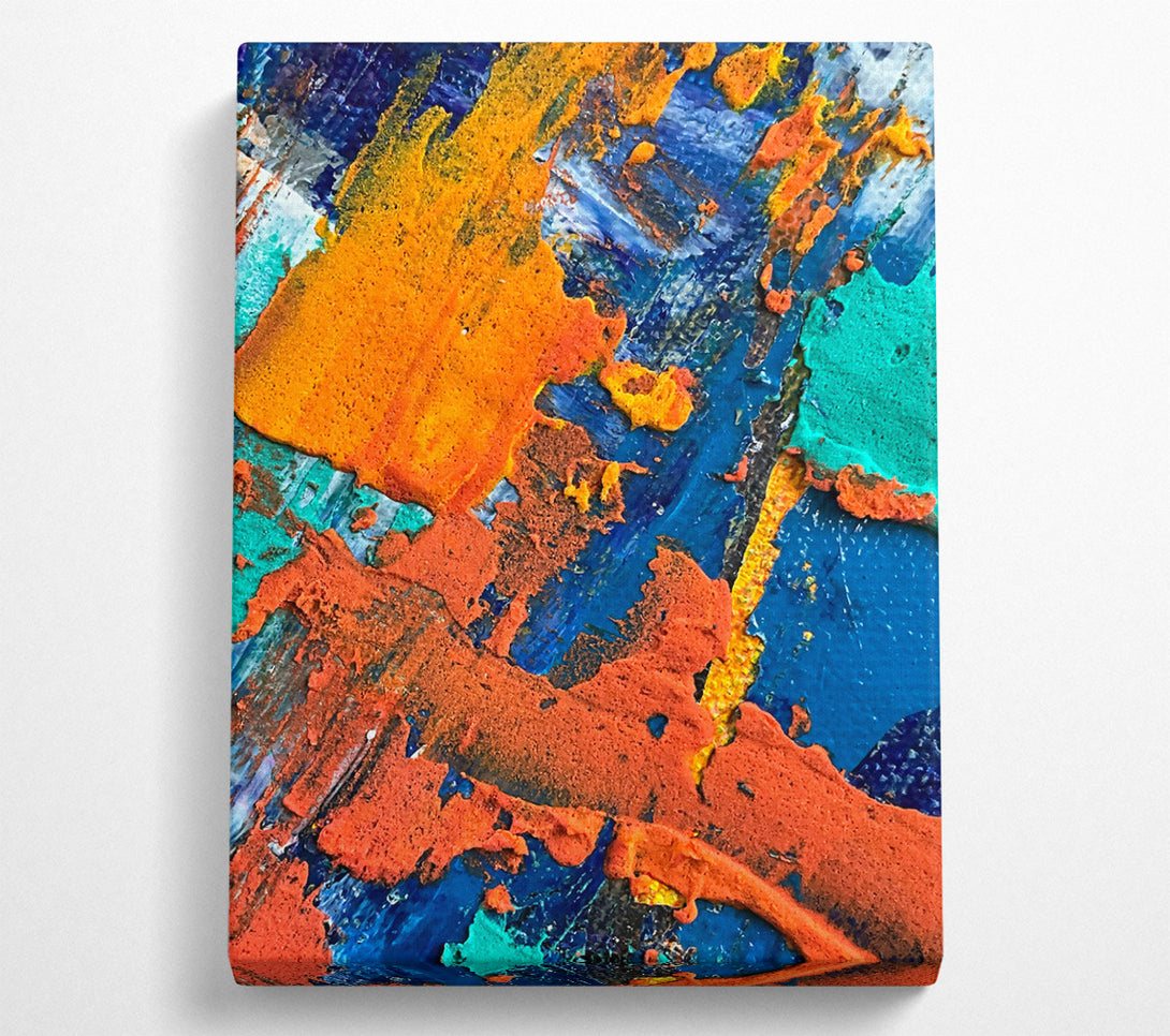  A Canvas Print of Orange Abstract Swirls Canvas Print