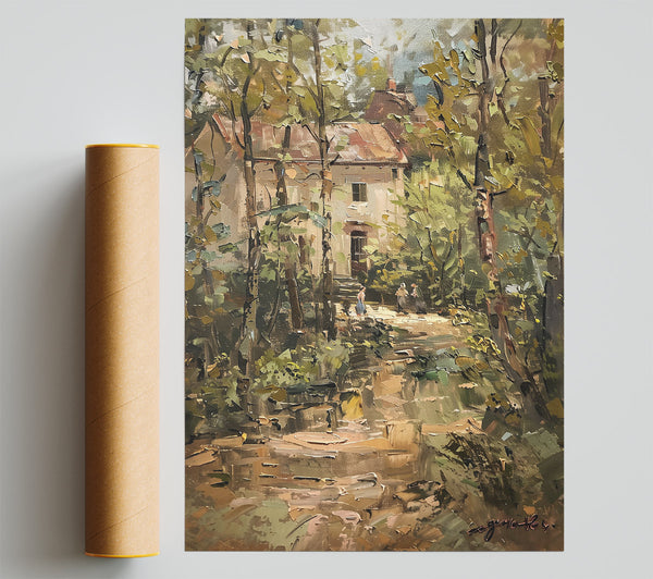 Golden Cottage Path Print