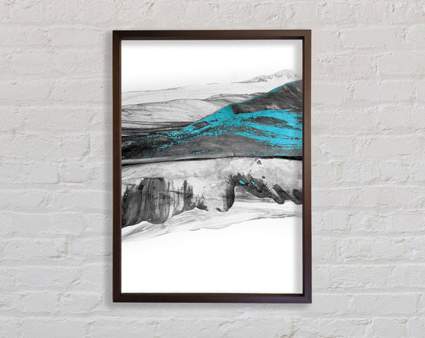 Blue  Walnut And Walnut Abstract Framed Print