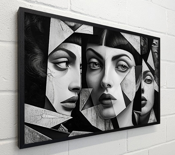 Grey Shattered Faces