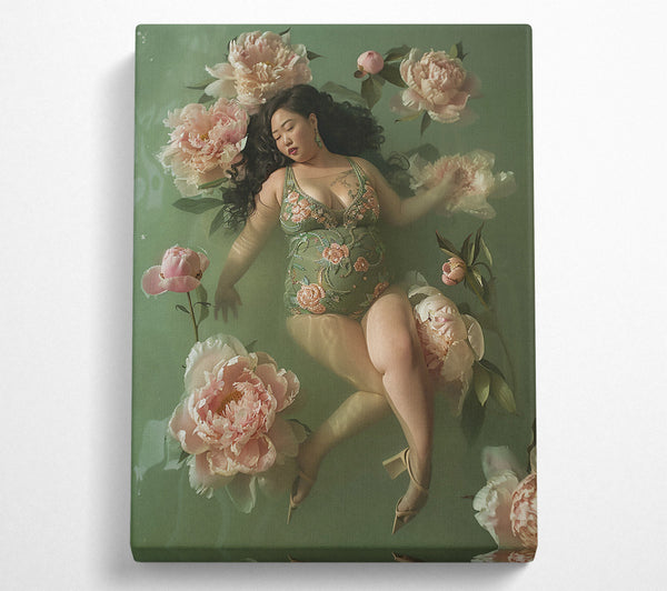 Green Floral Bloom