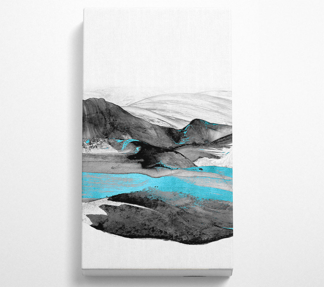  A Canvas Print of Blue  Grey And White Swirl Pattern Canvas Art