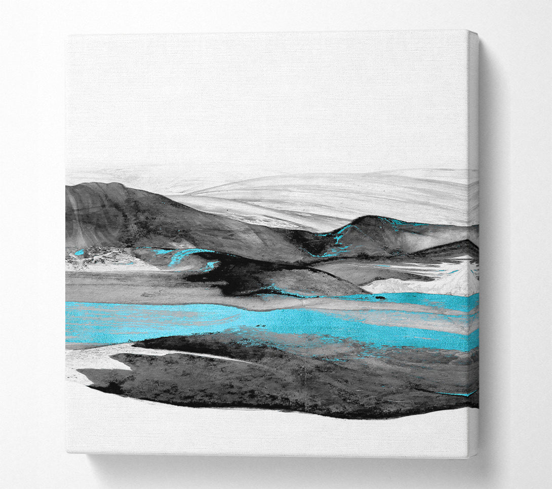  A Canvas Print of Blue  Grey And White Swirl Pattern Canvas Art