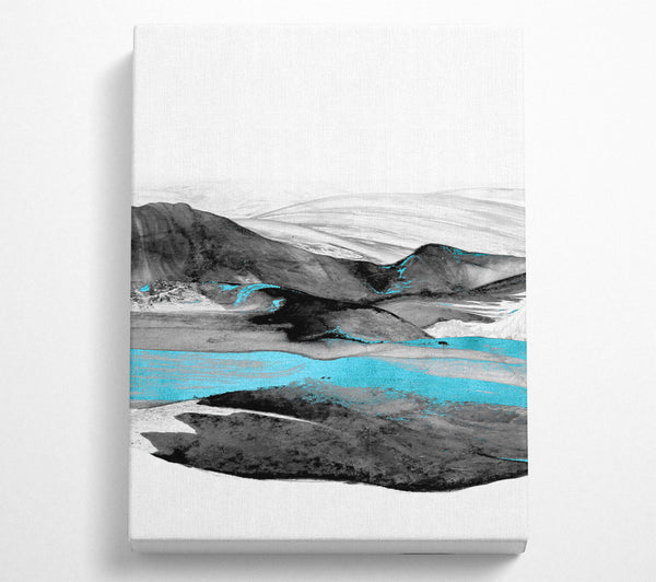  A Canvas Print of Blue  Grey And White Swirl Pattern Canvas Art