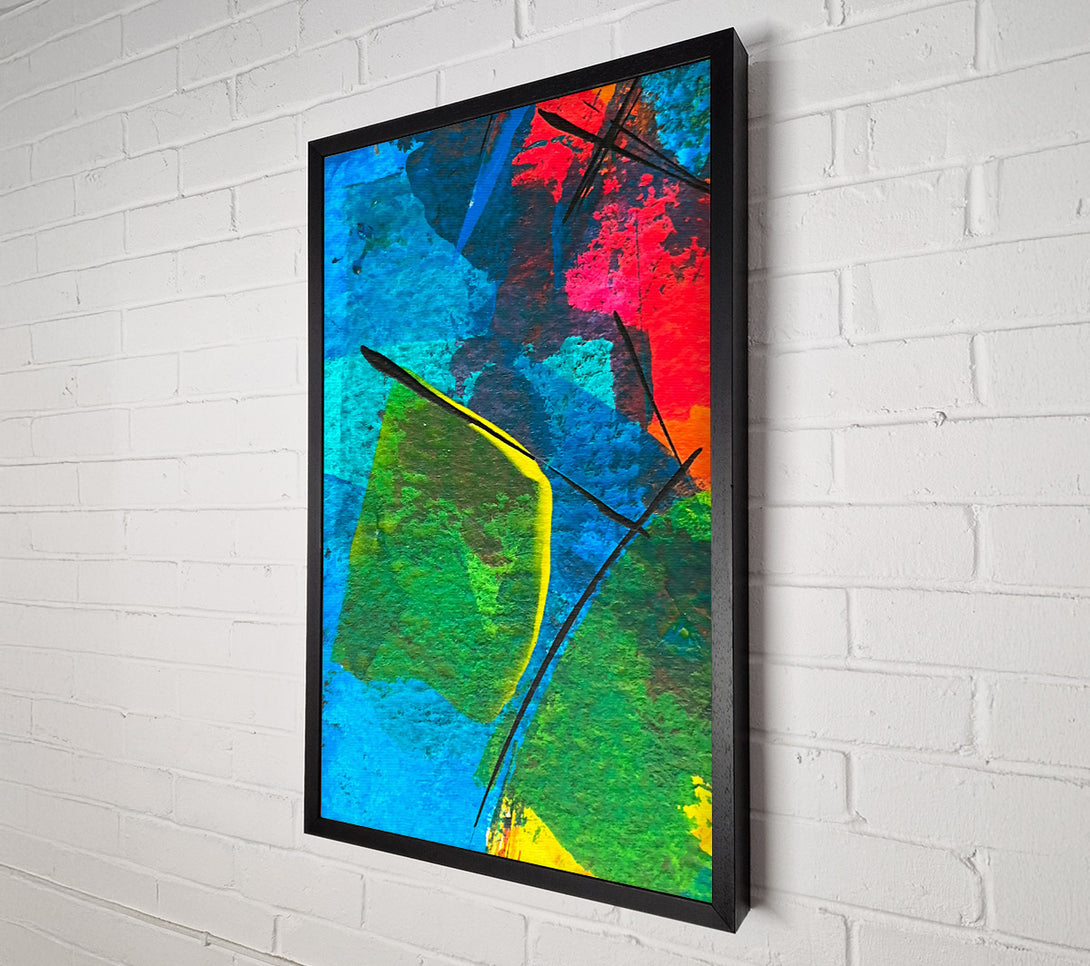  A Canvas Print of Blue Green Abstract Canvas Wall Art