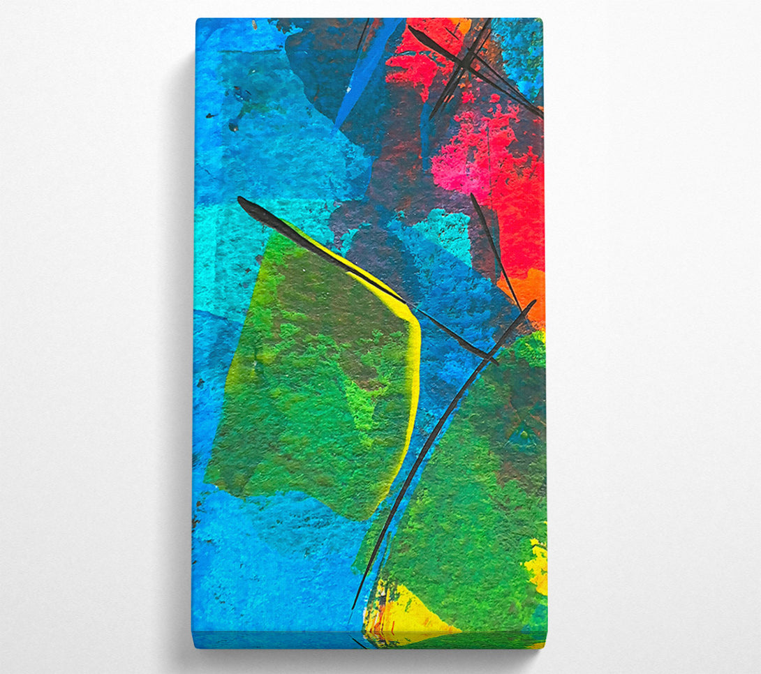  A Canvas Print of Blue Green Abstract Canvas Wall Art