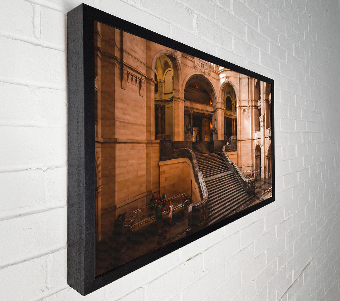  A Canvas Print of Golden Stairway Ascend Canvas Wall Art