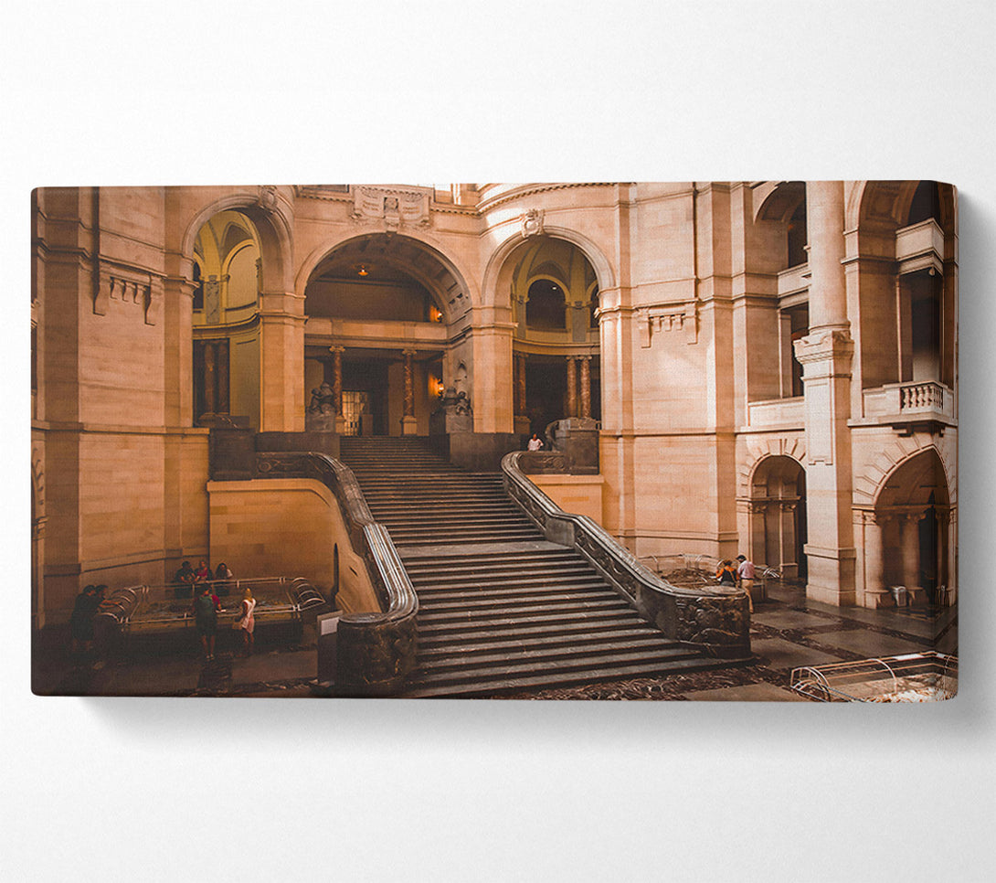  A Canvas Print of Golden Stairway Ascend Canvas Wall Art