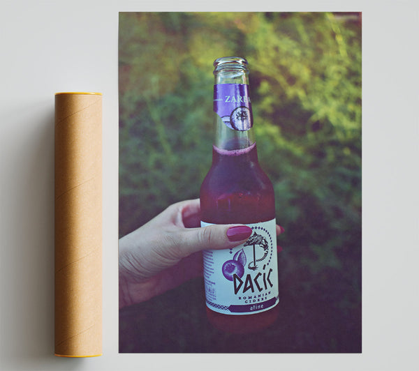 Purple Cider Bottle Print