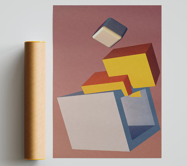 Yellow Block Shift Giclee Print