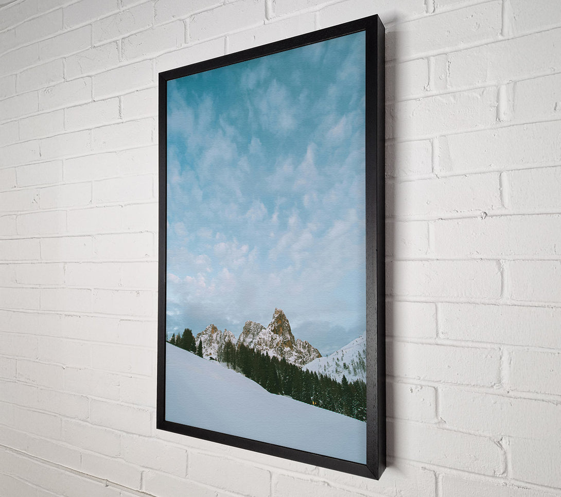  A Canvas Print of Azure Peaks In Snow Canvas Art