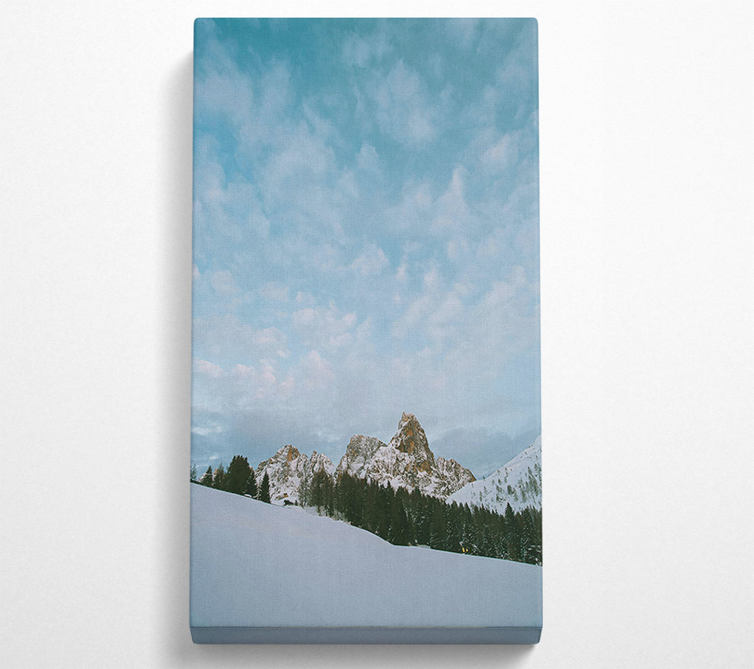 A Canvas Print of Azure Peaks In Snow Canvas Art