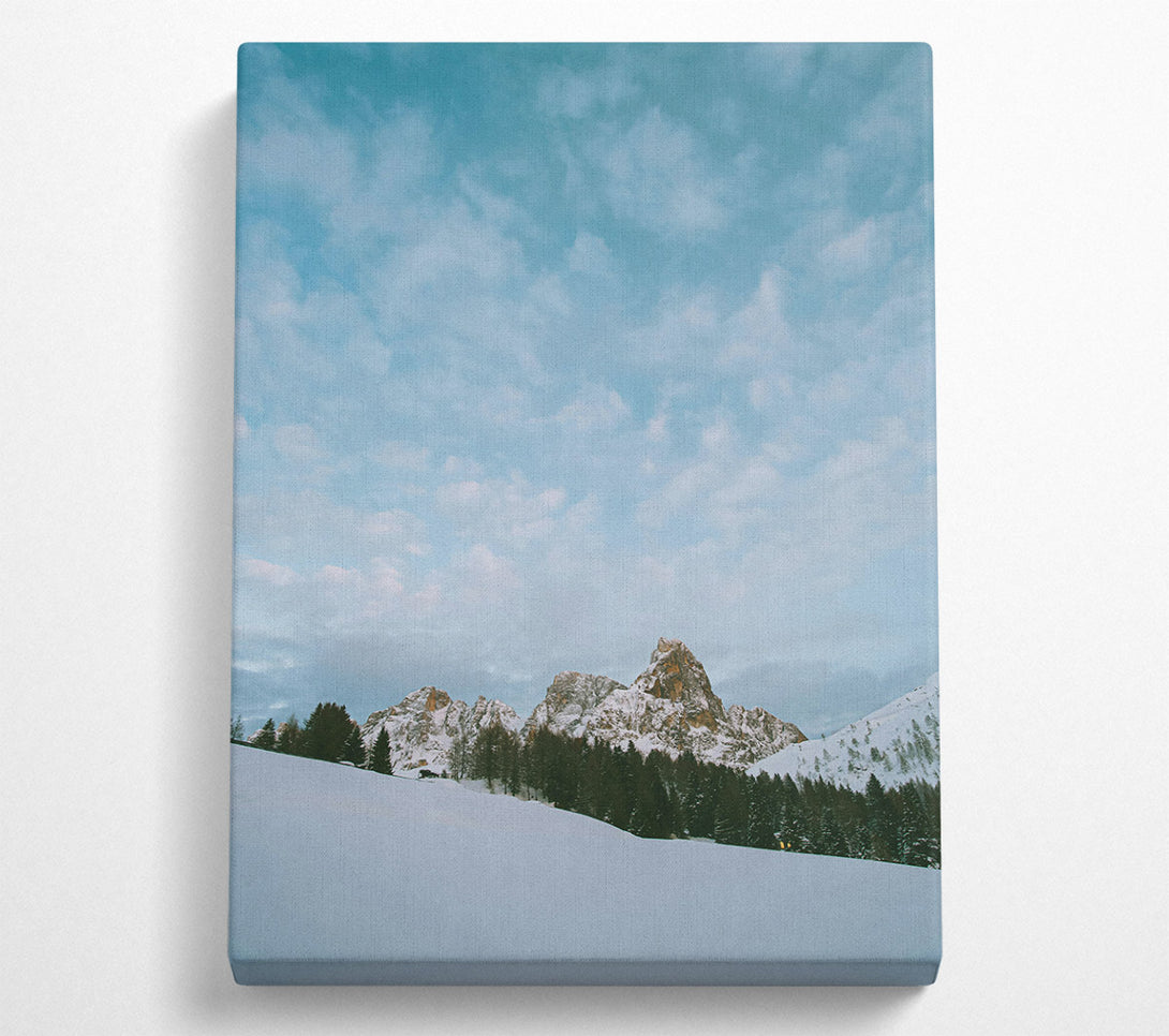  A Canvas Print of Azure Peaks In Snow Canvas Art