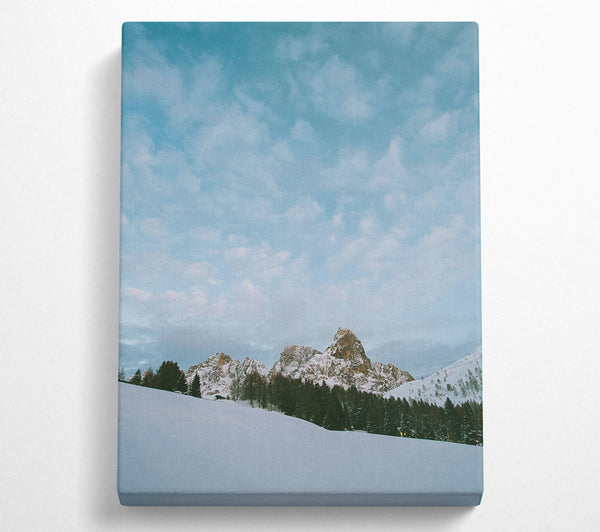  A Canvas Print of Azure Peaks In Snow Canvas Art