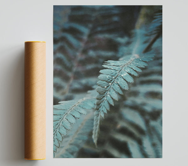 Teal Foliage Whispers Giclee Print