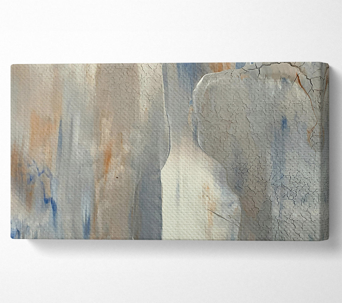  A Canvas Print of Silver Cracked Hues Canvas Wall Art