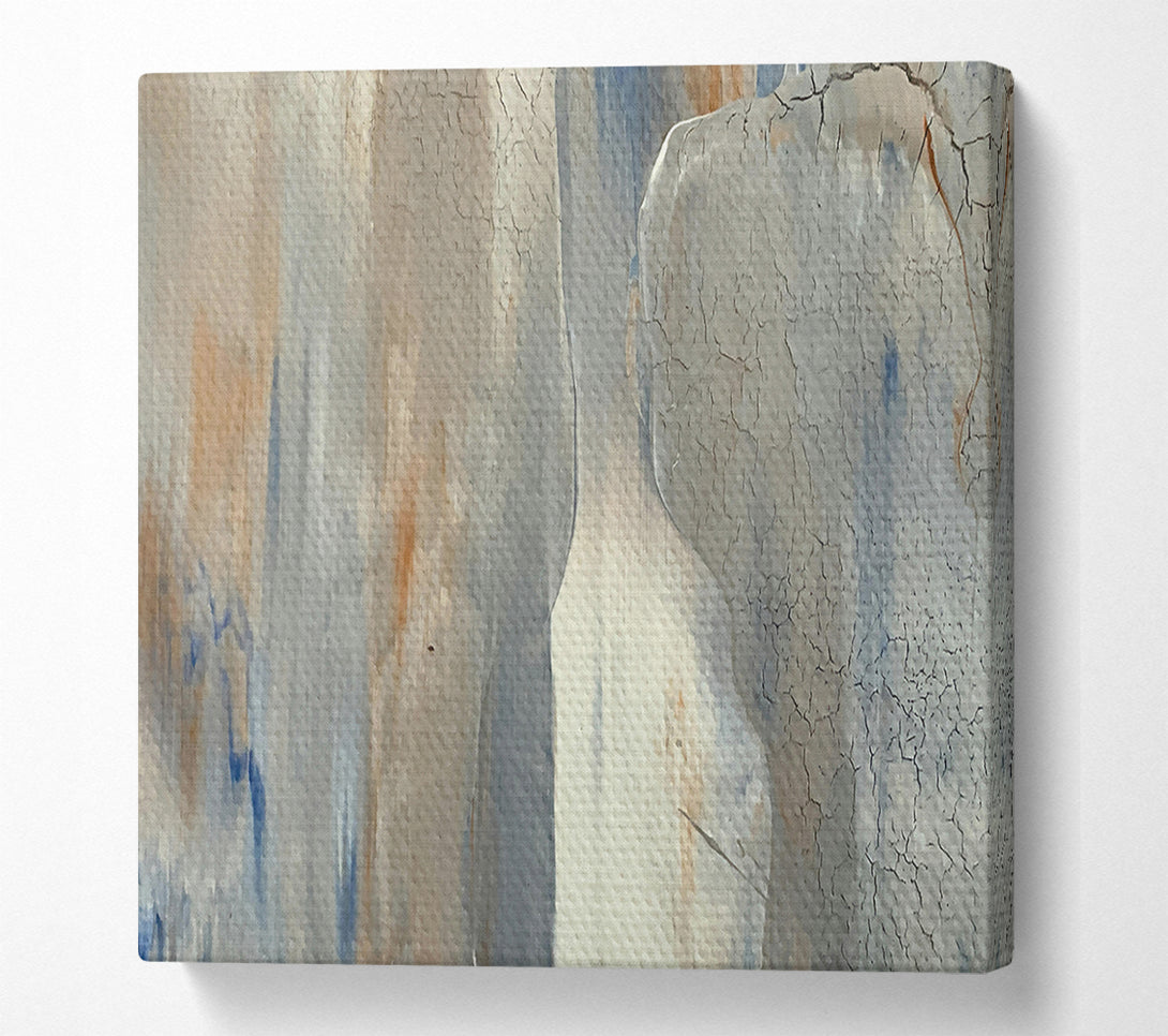  A Canvas Print of Silver Cracked Hues Canvas Wall Art