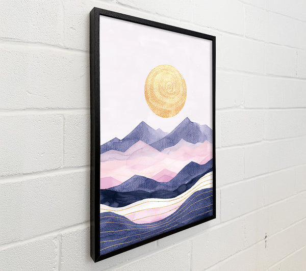 Golden Sun Over Blue Peaks