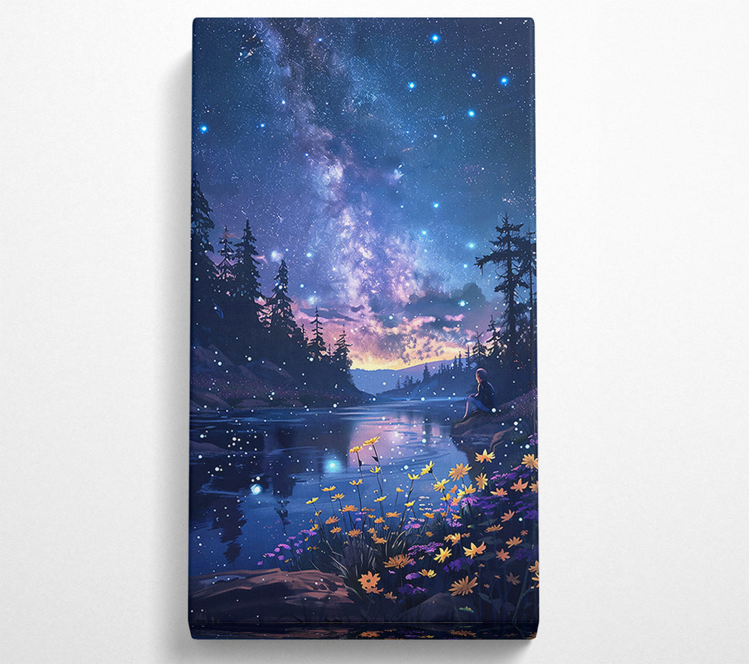  A Canvas Print of Blue Night'S Reflection Canvas Art
