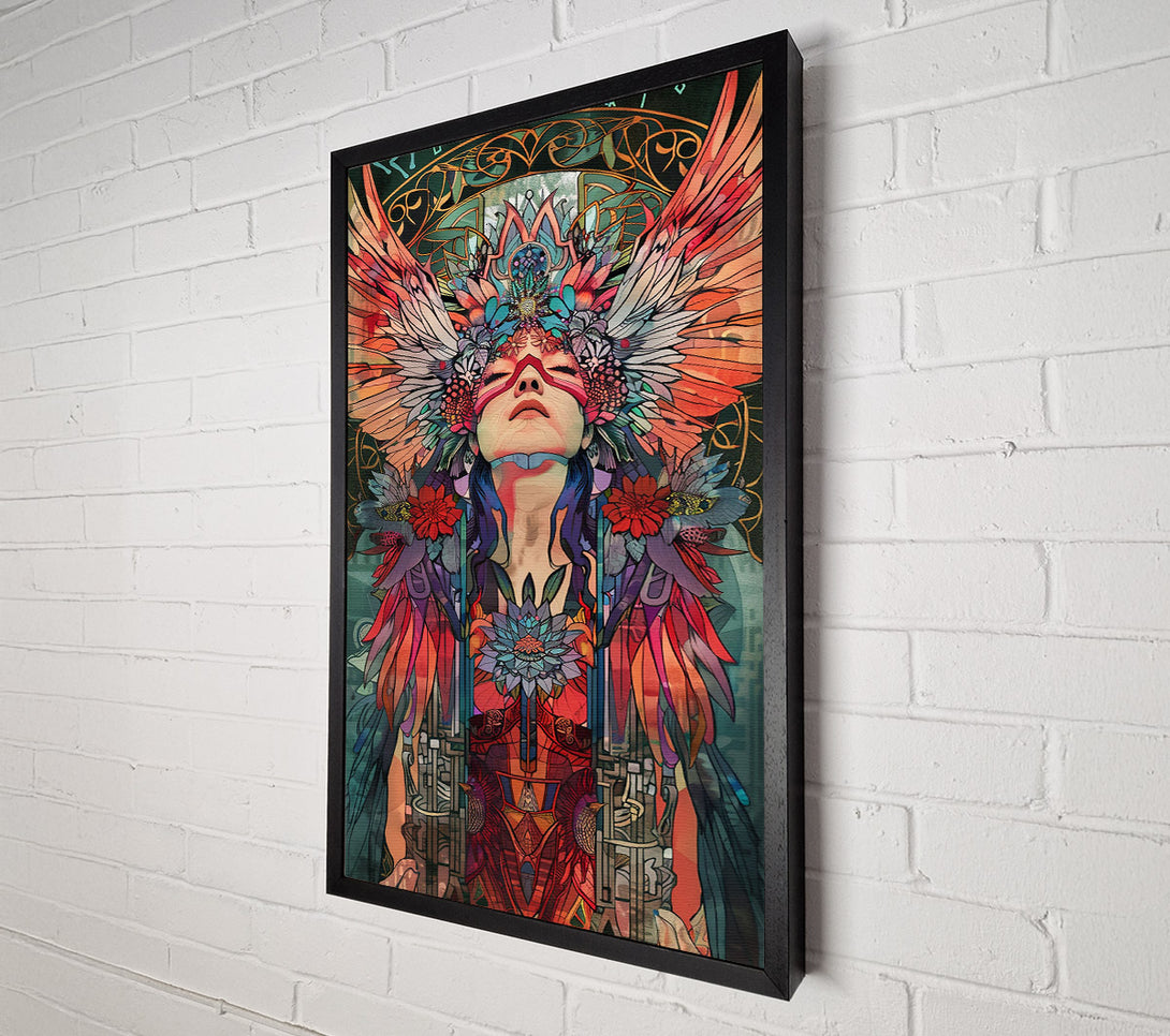  A Canvas Print of Crimson Angel Wings Canvas Art
