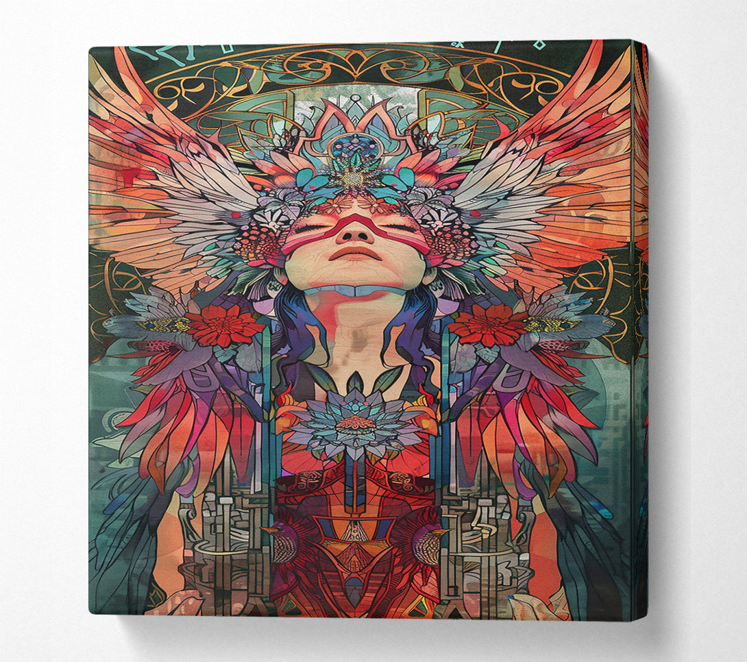  A Canvas Print of Crimson Angel Wings Canvas Art
