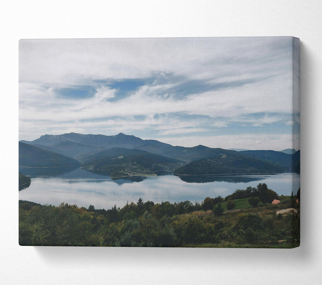  A Canvas Print of Blue Mountain Reflection Canvas Art