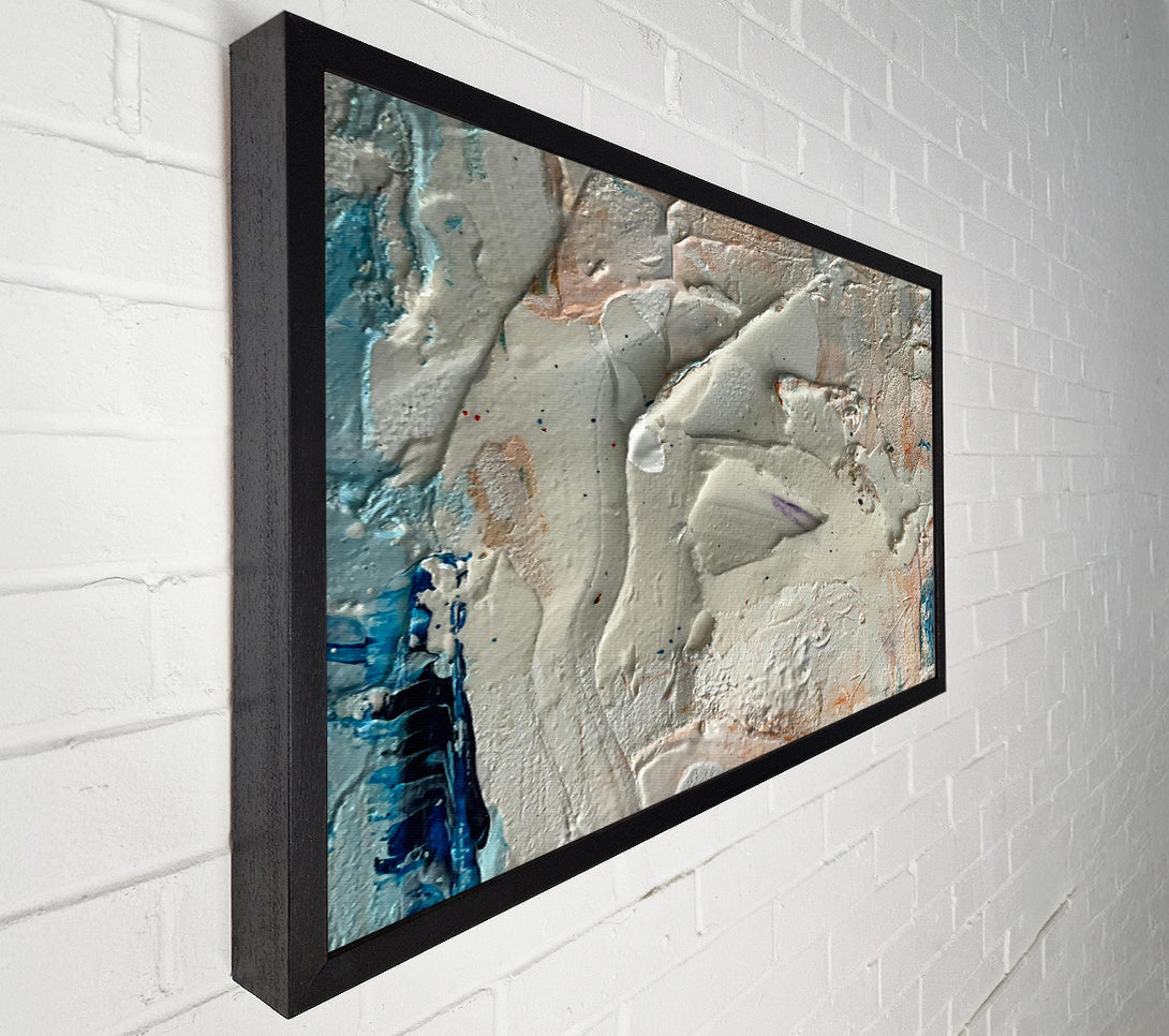  A Canvas Print of White And Peach Abstract Canvas Print