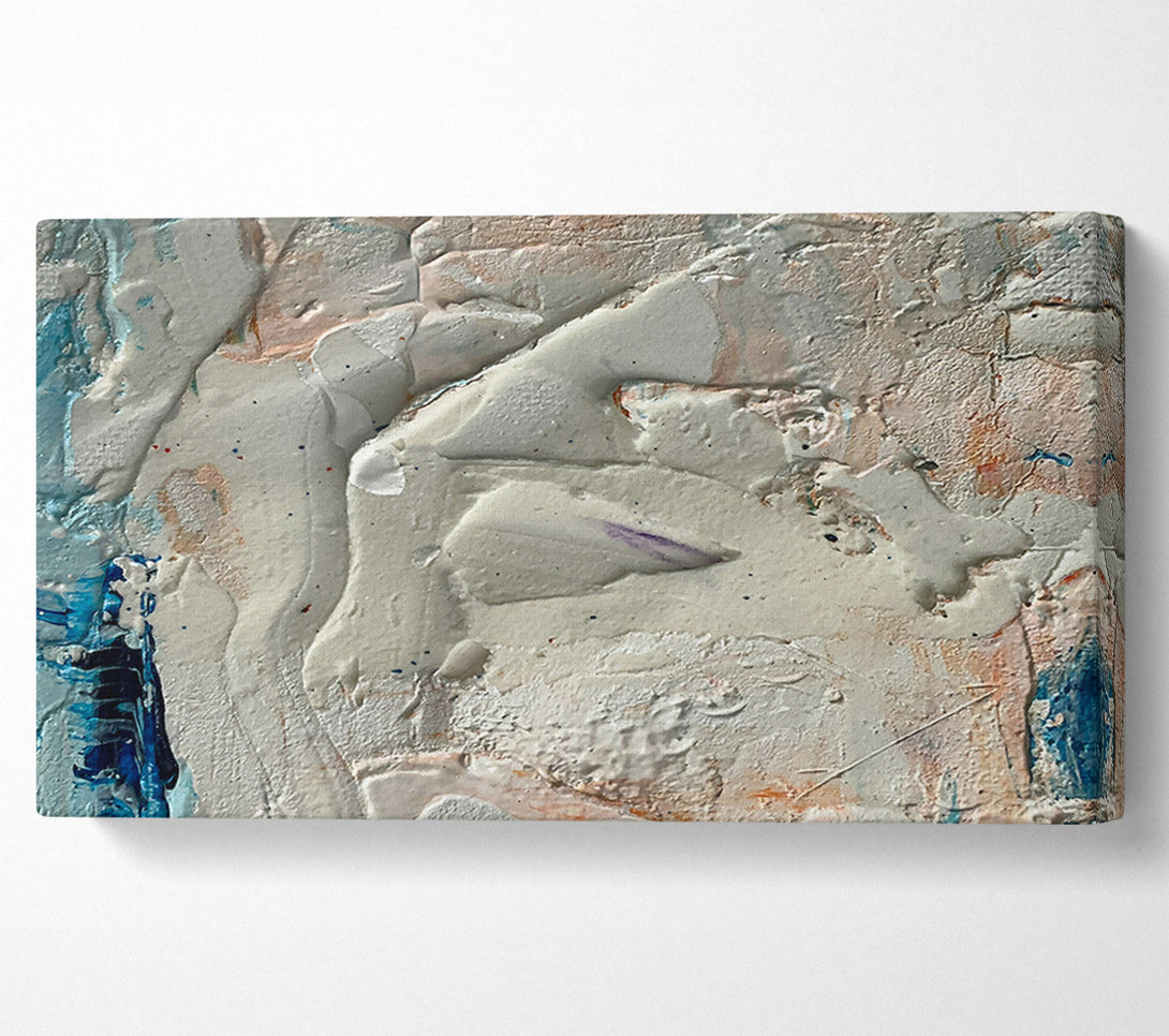  A Canvas Print of White And Peach Abstract Canvas Print