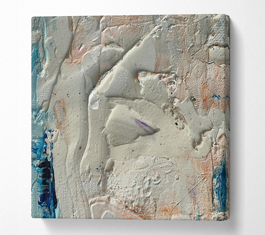  A Canvas Print of White And Peach Abstract Canvas Print