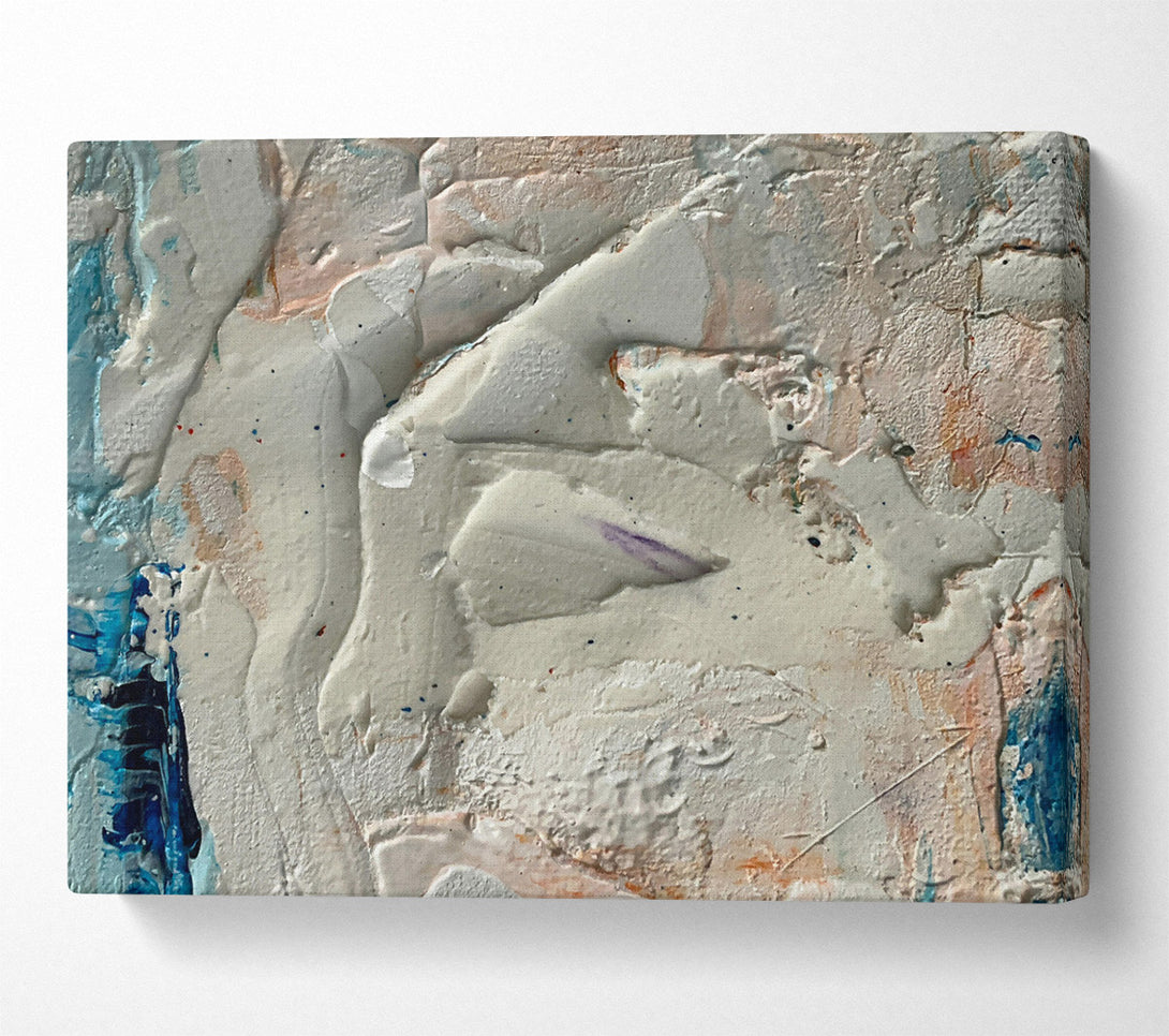  A Canvas Print of White And Peach Abstract Canvas Print