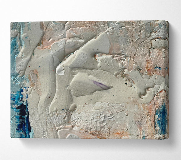  A Canvas Print of White And Peach Abstract Canvas Print