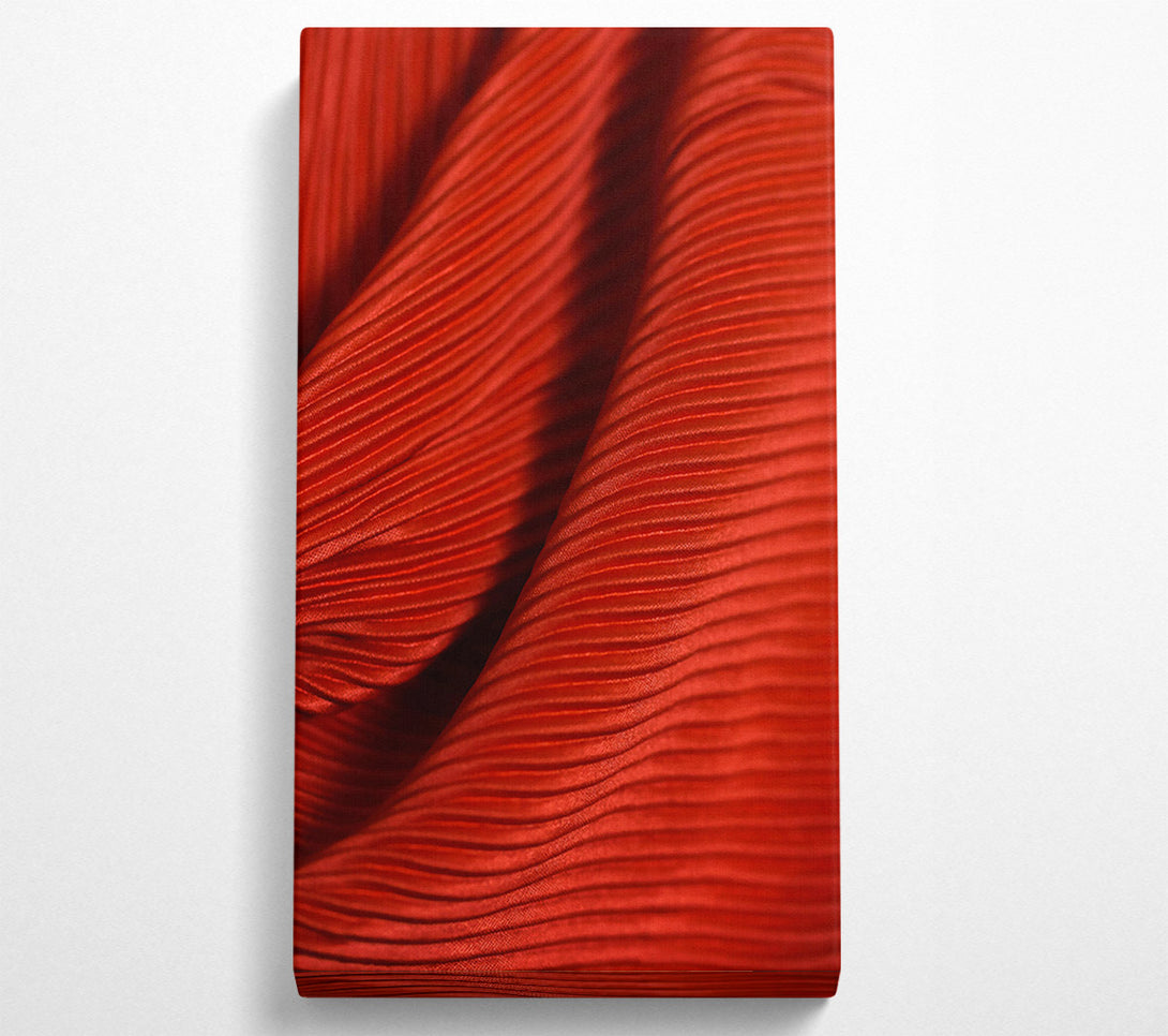  A Canvas Print of Crimson Pleated Embrace Canvas Art